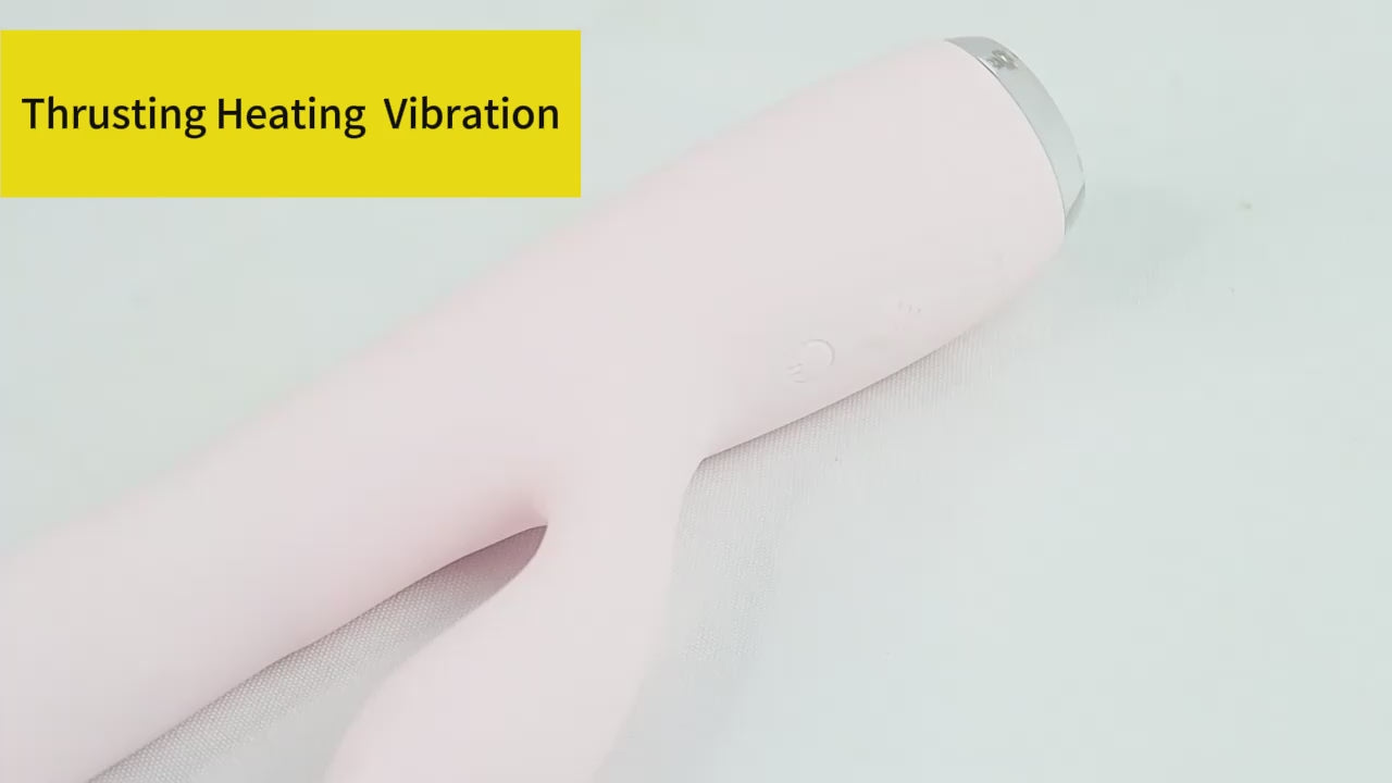 Dual Rabbit Vibrator with Heating & Thrusting