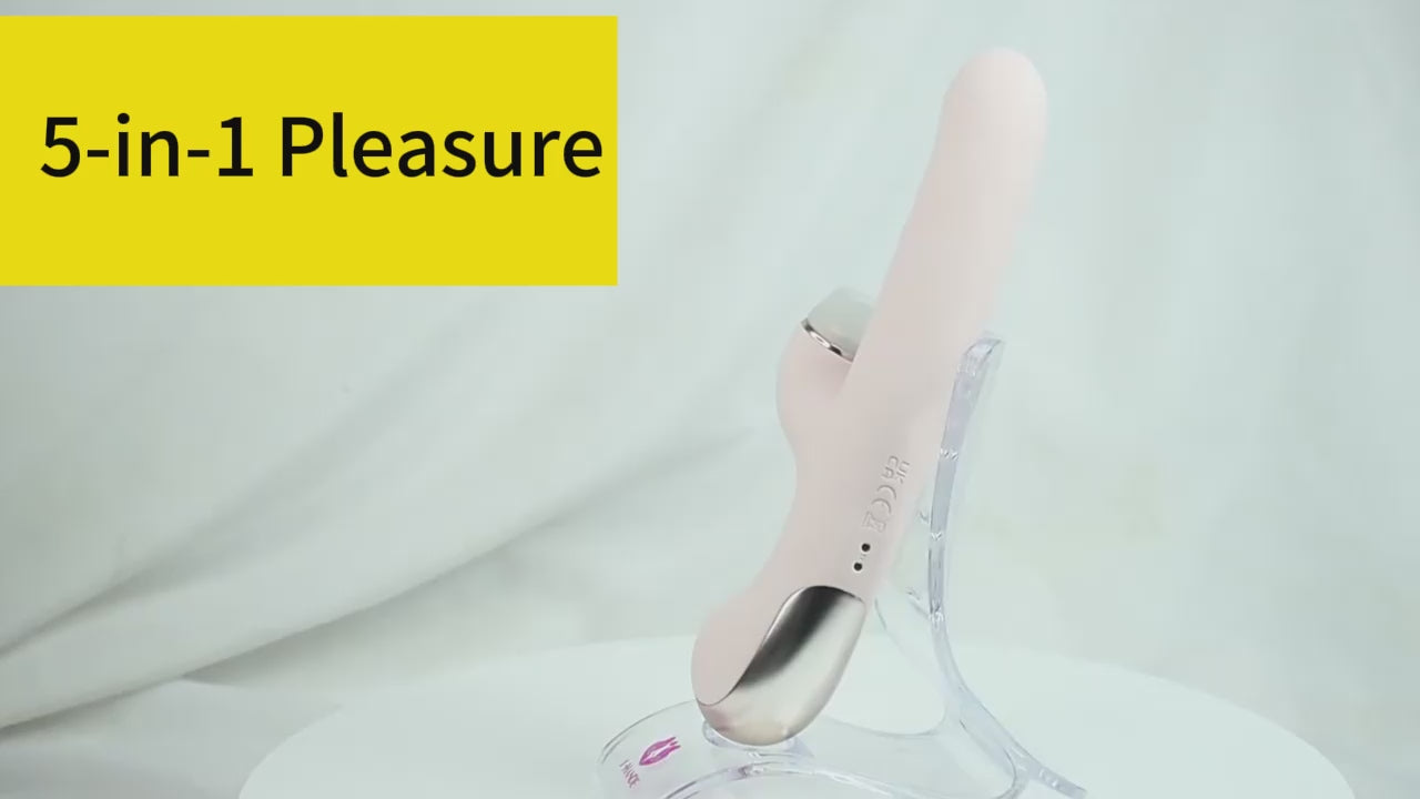 5-in-1 Thrusting Vibrator – G-Spot Vibe with Sucking, Licking & Tapping